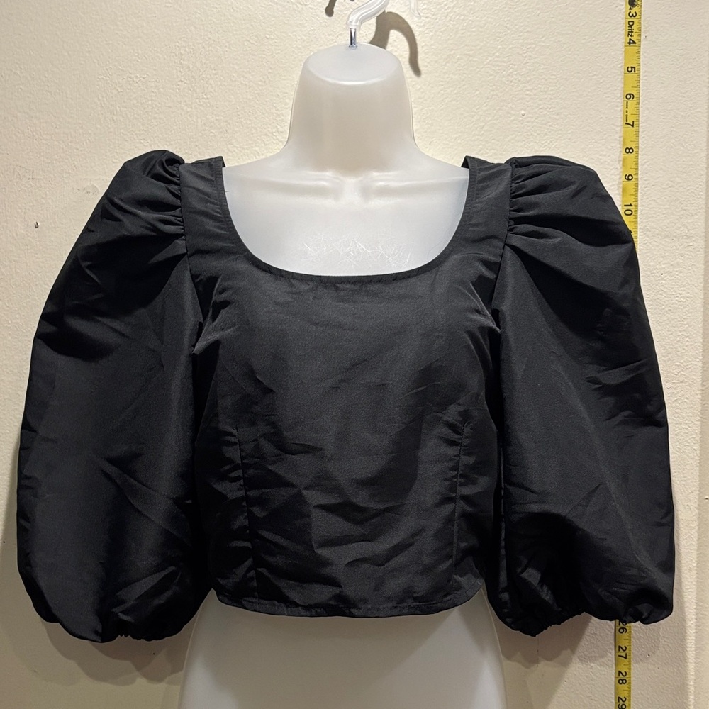 Levi's Black Puff Sleeve Blouse